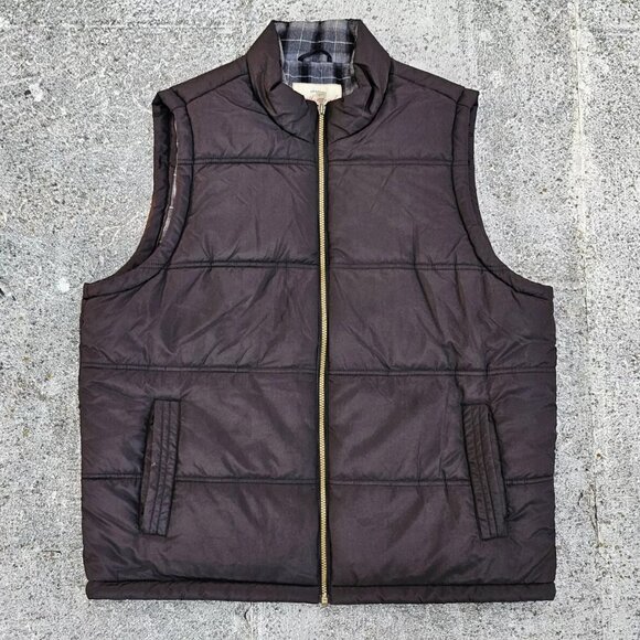 Original Weatherproof Men Vest Sleeve Less Jacket Quilted Coat Black Size XL/EG - Picture 1 of 11